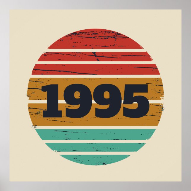 Personlig 30 vintage 30års födelsedag party poster (Framsidan)