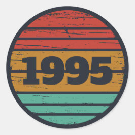 Personlig 30 vintage 30års födelsedag party runt klistermärke