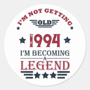 Personlig 30 vintage 30års födelsedag party runt klistermärke