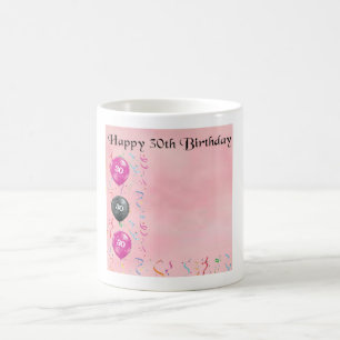 Personlig 30års födelsedag Design Mugg - Rosa