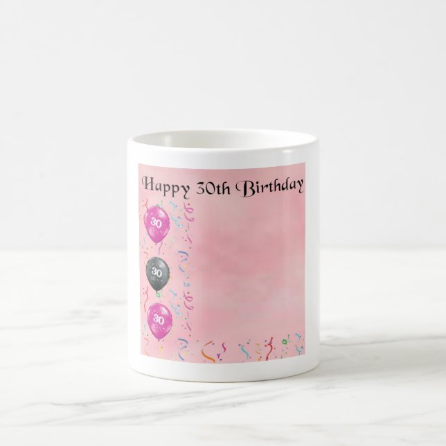 Personlig 30års födelsedag Design Mugg - Rosa (Center)
