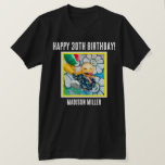 Personlig 30th Milestone Birthday T-Shirt<br><div class="desc">Skapa ditt eget personlig-foto och 30-årsdagsljus för namn! Den här skjortan är underbar för en födelsedagsfest eller en födelsedag. Kan bäras av födelsedagskalender och/eller gäster. Den här mallen är lätt att anpassa med egen text och egen bild. Gör en underbar keepégåva.</div>