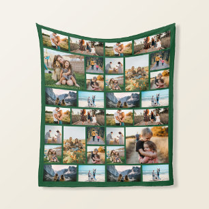 Personlig 32 Blanket för fotokollage Fleece Blanke