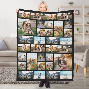 Personlig 32 Blanket för fotokollage Fleece Blanke