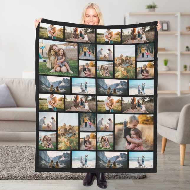 Personlig 32 Blanket för fotokollage Fleece Blanke (Skapare uppladdad)