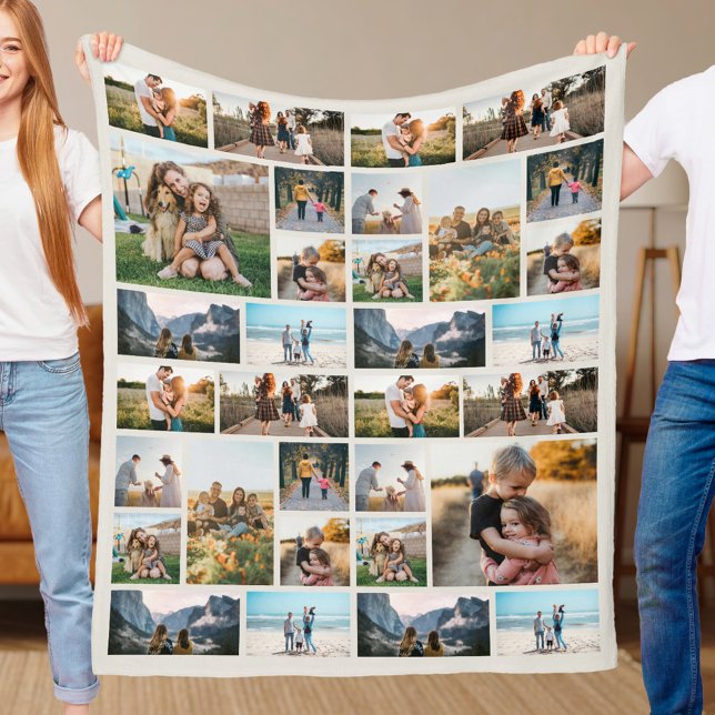 Personlig 32 Blanket för fotokollage Fleece Blanke (Skapare uppladdad)