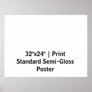 Personlig 32"x24" Standard halvblank Poster