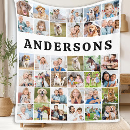 Personlig 36 Photos Collage Cute Trendig Family Fleecefilt