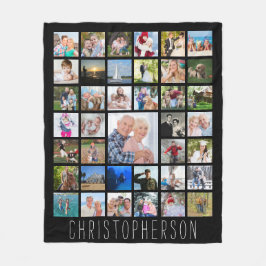 Personlig 39 Photo Collage Anpassningsbar Färg Fleecefilt