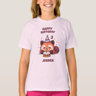 Personlig 3-årsdag - Grattis på födelsedagen barn T Shirt