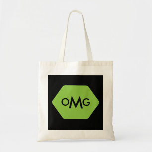 Personlig 3 brev monogram svart grönt tygkasse