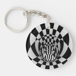 Personlig 3-D Optisk Illusion Akryl Nyckelring