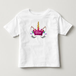 Personlig 3:e födelsedag: Unicorn Shirt Tee Shirt
