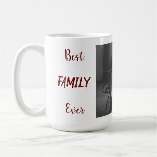 Personlig 3-foto Best Family någonsin Coffee Mugg