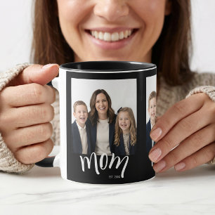 Personlig 3 Foto Mamma Barn År Etablerad Mugg