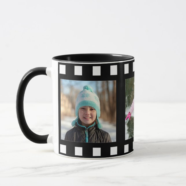 Personlig 3 - fotosvart filmrullning mugg (Vänster)
