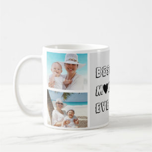 Personlig 3 Photo Best Mamma någonsin Kaffemugg