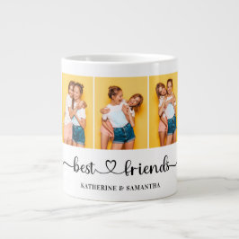 Personlig 3 Photo Collage Best Friends For Jumbo Mugg