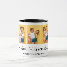 Personlig 3 Photo Collage Best Friends For Mugg