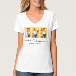 Personlig 3 Photo Collage Best Friends Women's T Shirt