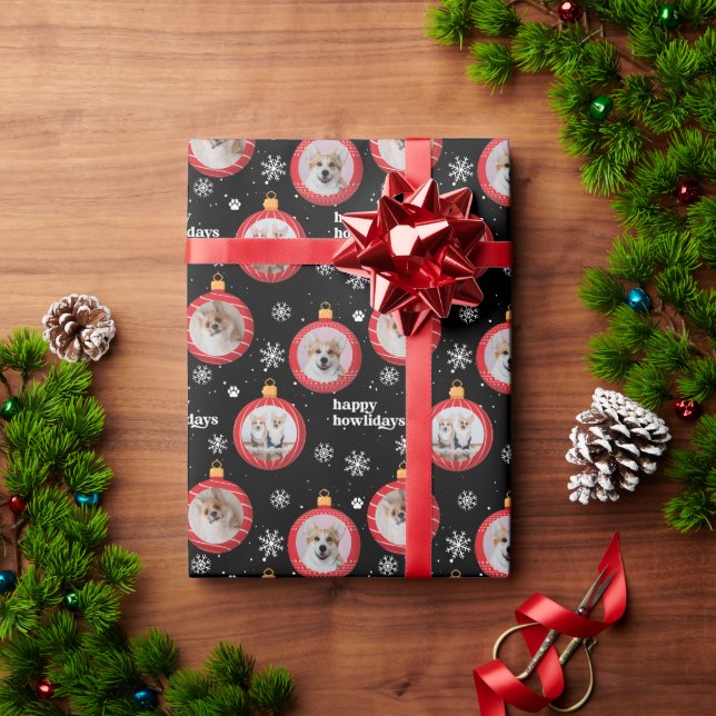 Personlig 3 Photo Pet Hund Howlidays Presentpapper (Julgåva)