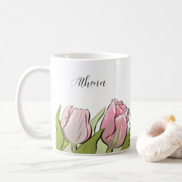 Personlig 3 Tuliper Kaffemugg
