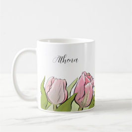Personlig 3 Tuliper Kaffemugg
