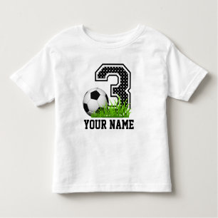 Personlig 3th Birthday Soccer Tee