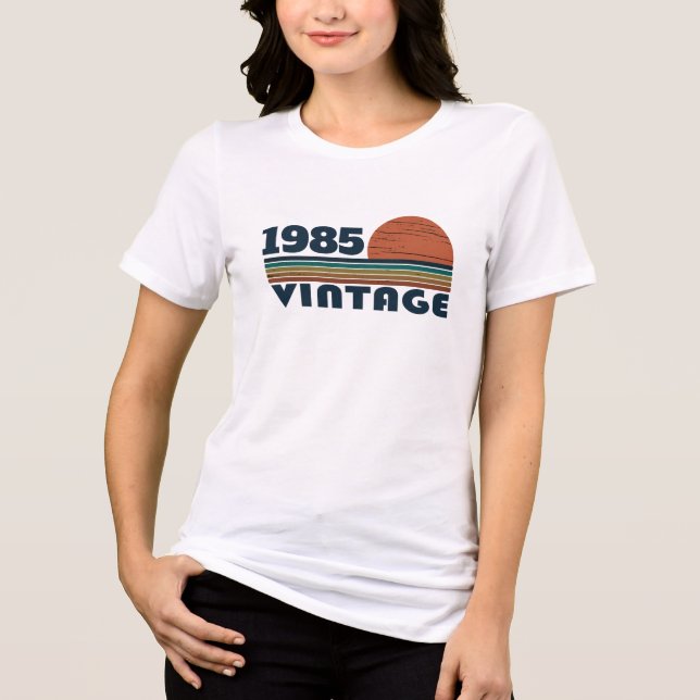 Personlig 40-årsdagen vintage party t shirt (Framsida)