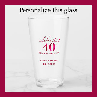 Personlig 40-årsjubileum Ruby Rose- present Glaskopp