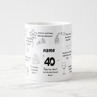 Personlig 40-årspresentmugg jumbo mugg