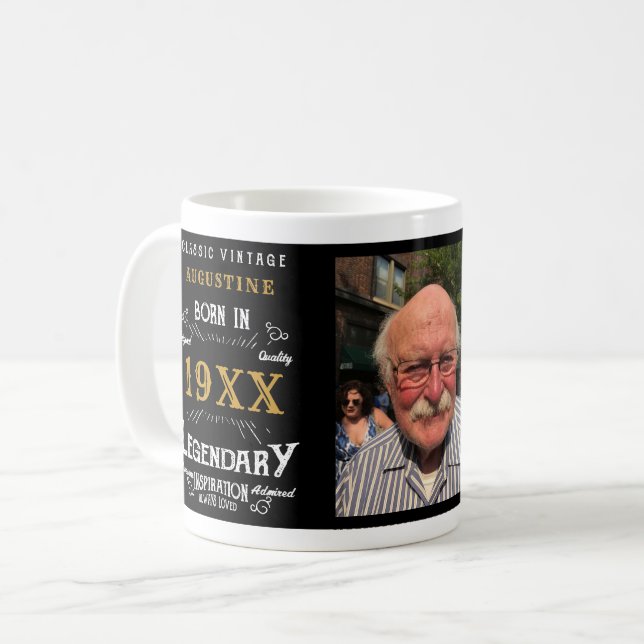 Personlig 40:e födelsedagskaffet Mugg (Framsida vänster)