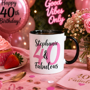 Personlig 40 & Fantastisk Födelsedagskaffemugg Mugg
