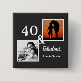 Personlig 40 & fantastisk present till mannen knapp