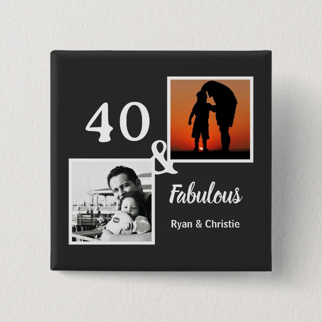 Personlig 40 & fantastisk present till mannen knapp (Framsida)