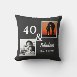 Personlig 40 & fantastisk present till mannen kudde