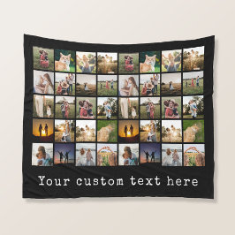 Personlig 40 Fotokollage Fleecefilt