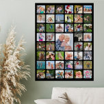 Personlig 45 Fotokollage med bildtexter, svart Poster<br><div class="desc">Skapa enkelt en personlig med knapphändig fotokollage poster eller skriv ut med 45 bilder med bildtexter nedanför för för att högtidlighålla en speciell händelse, händelse eller milstolpe eller för en meningsfull, minnesvärd gåva till vem som helst. Lägg till en anpassningsbar som övertäckning på det stora mittfotot eller ta bort exempeltexten...</div>