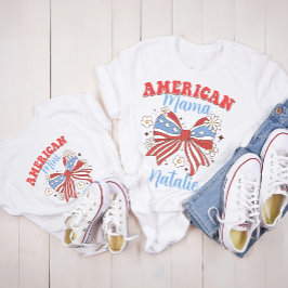 Personlig 4:e juli Girly Mamma Mini Coquette T Shirt
