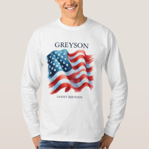 Personlig 4:e juli-matchning av familjeåterförenin t shirt
