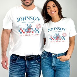 Personlig 4:e juli-matchning av familjeåterförenin t shirt