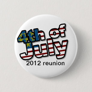 Personlig 4:e juli Reunion Pin Knapp