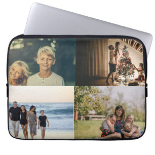 Personlig 4-familjens fotokollage-Anpassningsbar Laptop Fodral