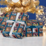 Personlig 4 fotofamilj med DIY-meddelande BFF Presentpapper<br><div class="desc">Skapa din egen anpassningsbar och förstöra din familj och dina nära och kära med ett unikt fotopresenthölje i Julafton,  studenten,  förlovning,  årsdag. födelsedagseftergift eller speciell firandehändelse.</div>