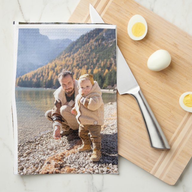 Personlig 4 Fotokollage-kökshanddukar Kökshandduk (Vikt i Fjärdedel)