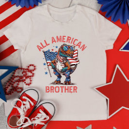 Personlig 4 juli Patriot Dinosaur Matching T Shirt