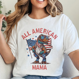 Personlig 4 juli Patriot Dinosaur Matching T Shirt