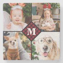 Personlig 4 Photo Monogram Red Buffalo Play