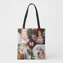 Personlig 4 Photo Monogram Red Buffalo Play