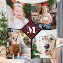 Personlig 4 Photo Red Buffalo Play Monogram